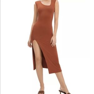 Good American Asymmetrical Dress | Tortoise Shell